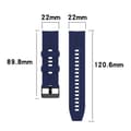 Miniatyrbild 2 av 6: Silikon armband 22mm för Samsung Galaxy Gear S3 / Gear 2 - Ersättningsarmband för Huawei Watch GT for Watch 2 Pro for Ticwatch Pro for Pepple Time for