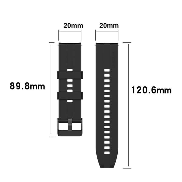 Kellon ranneke 20mm Samsung Galaxy Watch 42mm / S2 Classic / Sport Korvaava Huawei Watch 2 Nokia Steel LG Watch Sportille Pepple 2