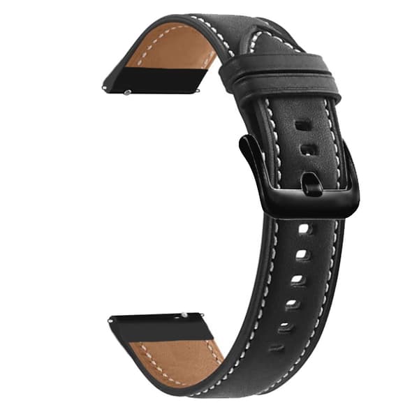 Armband i äkta läder 20mm för Samsung Galaxy Watch 42mm / S2 Classic - Ersättningsarmband för Huawei Watch 2 för Nokia Steel för LG Watch Sport för