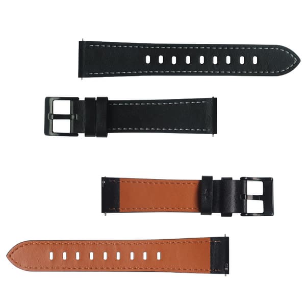 Armband i äkta läder 20mm för Samsung Galaxy Watch 42mm / S2 Classic - Ersättningsarmband för Huawei Watch 2 för Nokia Steel för LG Watch Sport för