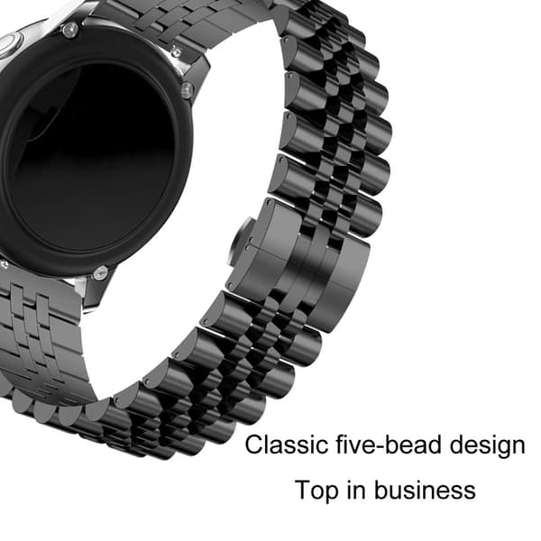 Ruostumaton teräs Kellon ranneke 22mm Samsung Galaxy Gear S3 / Gear 2 korvaava rannekoru Huawei Watch GT Watch 2 Pro Watch 2 Pro Ticwatch Pro Pepple