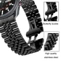 Pikkukuva 5 / 5: Ruostumaton teräs Kellon ranneke 22mm Samsung Galaxy Gear S3 / Gear 2 korvaava rannekoru Huawei Watch GT Watch 2 Pro Watch 2 Pro Ticwatch Pro Pepple