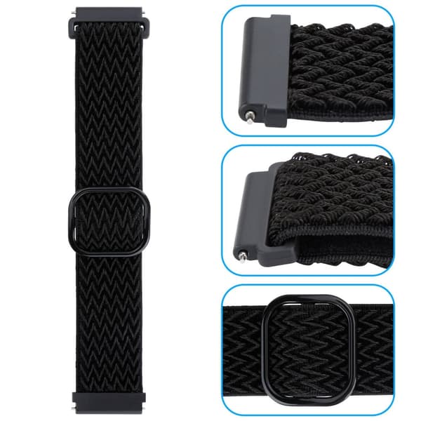 Klockarmband med metallfeste 20 mm for Samsung Galaxy Watch 42mm / 3 / 4 / 5 Erstatningsrem for Huawei Watch 2 Nokia Steel LG Watch Sport