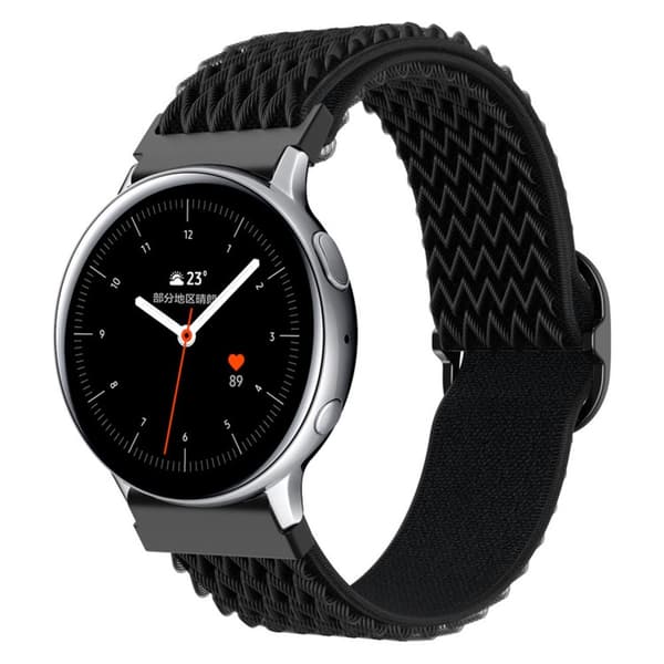 Klockarmband med metallfeste 20 mm for Samsung Galaxy Watch 42mm / 3 / 4 / 5 Erstatningsrem for Huawei Watch 2 Nokia Steel LG Watch Sport