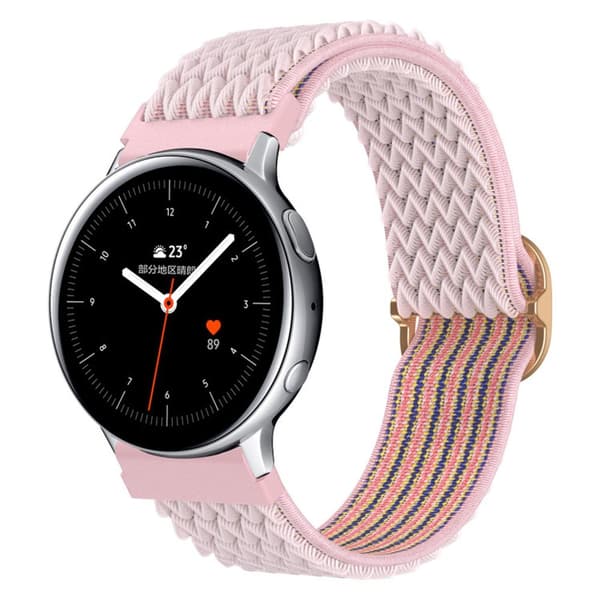 Klockarmband med metallfeste 20 mm for Samsung Galaxy Watch 42mm / 3 / 4 / 5 Erstatningsrem for Huawei Watch 2 Nokia Steel LG Watch Sport ROSA