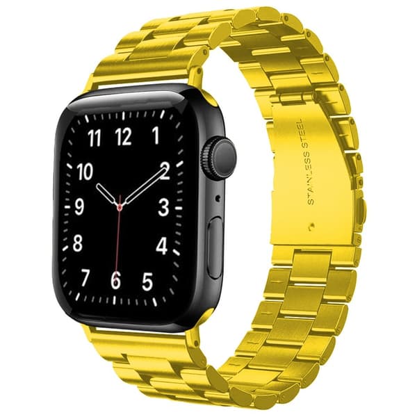 Armband i rostfritt stål för Apple Watch (Series 7 / 8) 41mm, (SE / Series 4 / 5 / 6) 40mm och (Series 1 / 2 / 3) 38mm - Ersättningsarmband som passar GULD