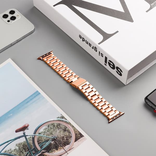 Armband i rostfritt stål för Apple Watch (Series 7 / 8) 41mm, (SE / Series 4 / 5 / 6) 40mm och (Series 1 / 2 / 3) 38mm - Ersättningsarmband som passar