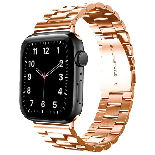 Armband i rostfritt stål för Apple Watch (Series 7 / 8) 41mm, (SE / Series 4 / 5 / 6) 40mm och (Series 1 / 2 / 3) 38mm - Ersättningsarmband som passar
