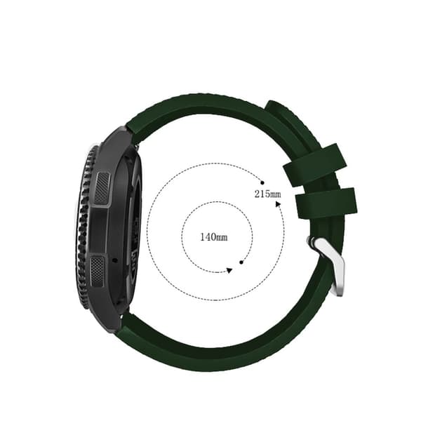 TPU-rem med metallspänne 20mm för Samsung Galaxy Watch 42mm / 3 / 4 / 5 - Ersättningsarmband för Huawei Watch 2 för Nokia Steel för LG Watch Sport