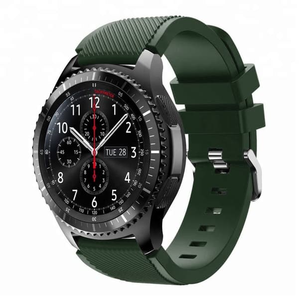 TPU-rem med metallspänne 20mm för Samsung Galaxy Watch 42mm / 3 / 4 / 5 - Ersättningsarmband för Huawei Watch 2 för Nokia Steel för LG Watch Sport