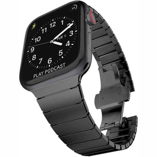 Armband i rostfritt stål för Apple Watch (Series 7 / 8) 45mm, (SE / Series 4 / 5 / 6) 44mm och (Series 1 / 2 / 3) 42mm - Ersättningsarmband som passar
