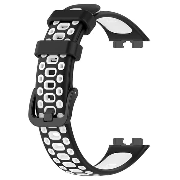 2 pakkauksen kaksisävyinen reikäinen hengittävä kellohihnasarja, joka on yhteensopiva Huawei Band 8:n kanssa