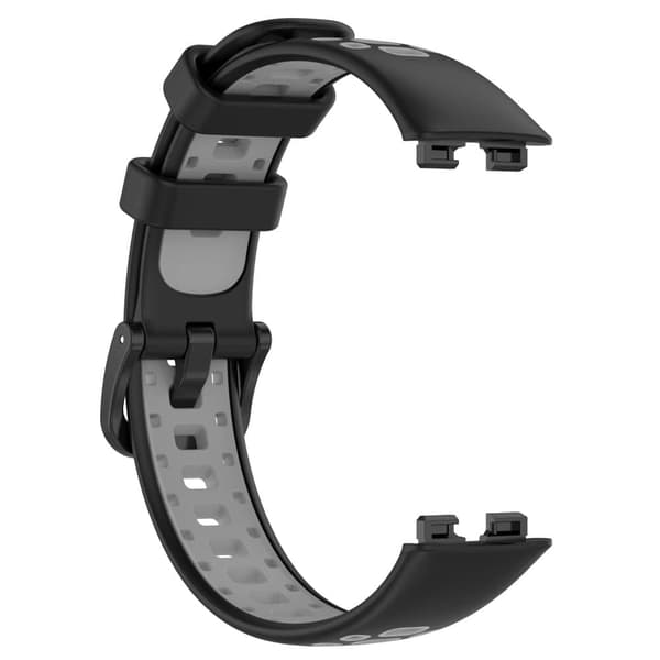 2 pakkauksen kaksisävyinen reikäinen hengittävä kellohihnasarja, joka on yhteensopiva Huawei Band 8:n kanssa