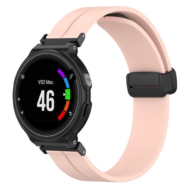 Silikoninen yksivärinen rannekellohihna Garmin Forerunner -kelloon   Garmin Forerunner 220/230/235/620/630/735 Vaaleanpunainen