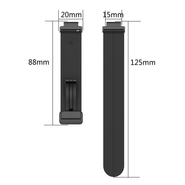 INF Silikonarmbåndsurrem for Garmin Forerunner Watch Sort  Garmin Forerunner 220/230/235/620/630/735