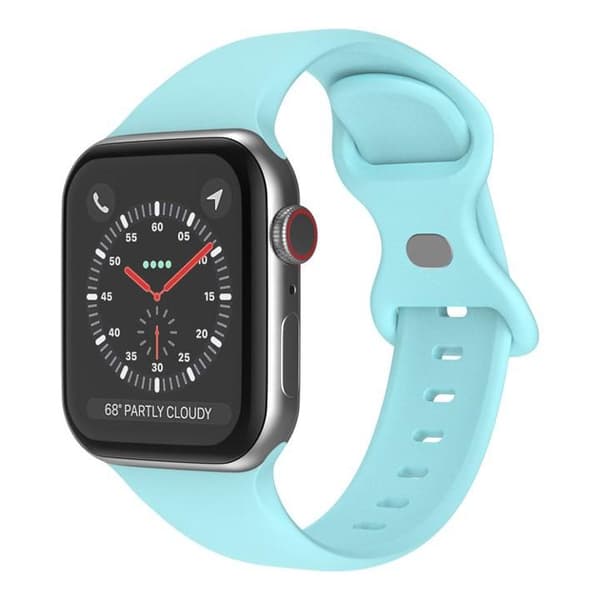 Apple Watch kompatibelt Armband Silikon SAFIR BLÅ 42/44/45/49 mm