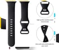 Miniatyrbild 3 av 5: Apple Watch kompatibelt Armband Silikon APRIKOS 42/44/45/49 mm