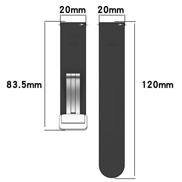 INF Yksivärinen taitettava solkirannekellon ranneke Samsung Galaxy Watchiin 20 mm