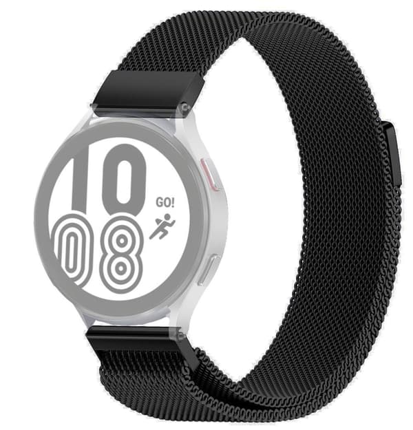 SKALO Milanese Loop till Samsung Watch 4 44mm Svart