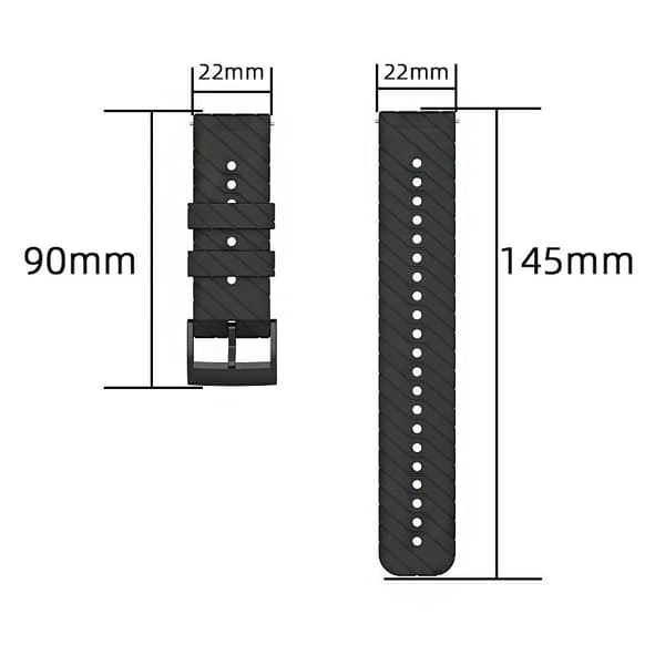 INF Silikontwill förlängd modell klockarmband för Garmin Forerunner 22mm