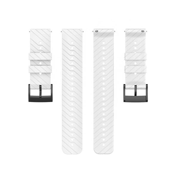 INF Silikon Twill Forlenget modell Klokkereim Armbånd for Garmin Forerunner 22mm Hvit