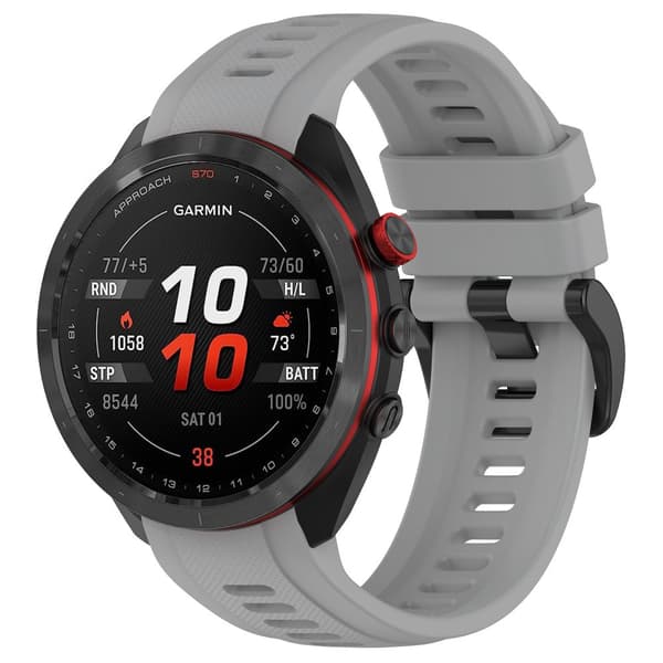 INF Silikonarmband till Garmin Approach S70 47 mm Grå