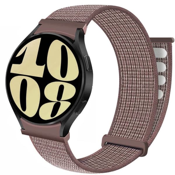 Nylon Armbånd  No-Gap Samsung Galaxy Watch 6 (44mm) - Smokey Mauve