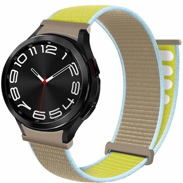 Nailon kellon renneke No-Gap Samsung Galaxy Watch 6 Classic (43mm) - Camel