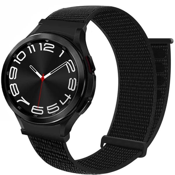 Nailon kellon renneke No-Gap Samsung Galaxy Watch 6 Classic (43mm) - Dark Black