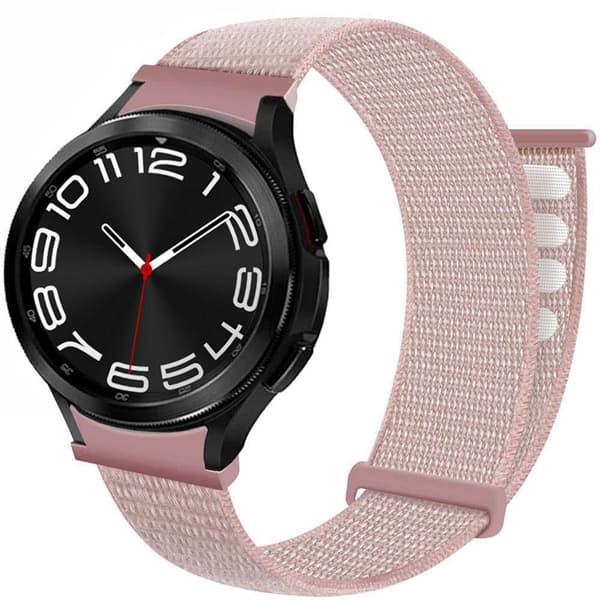 Nailon kellon renneke No-Gap Samsung Galaxy Watch 6 Classic (43mm) - Rose Pink