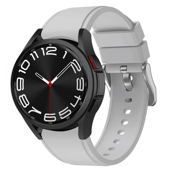 Silikoni kellon ranneke No-Gap Samsung Galaxy Watch 6 Classic (43mm) - Vaaleanharmaa