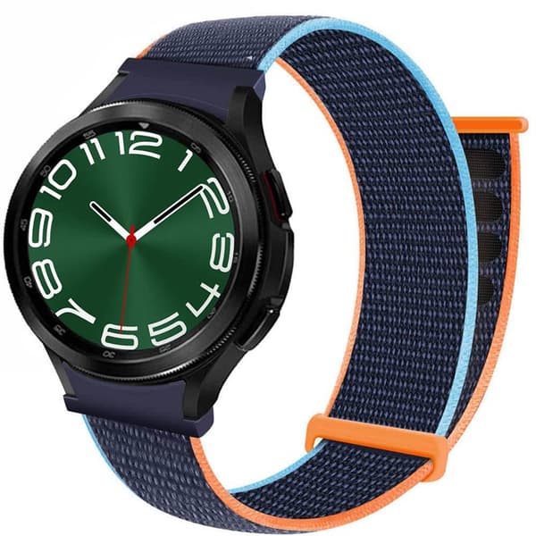 Nylon armbånd No-Gap Samsung Galaxy Watch 6 Classic (43mm) - Deep Navy