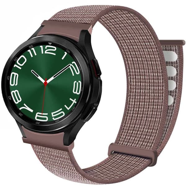 Nylon armbånd No-Gap Samsung Galaxy Watch 6 Classic (43mm) - Smokey Mauve
