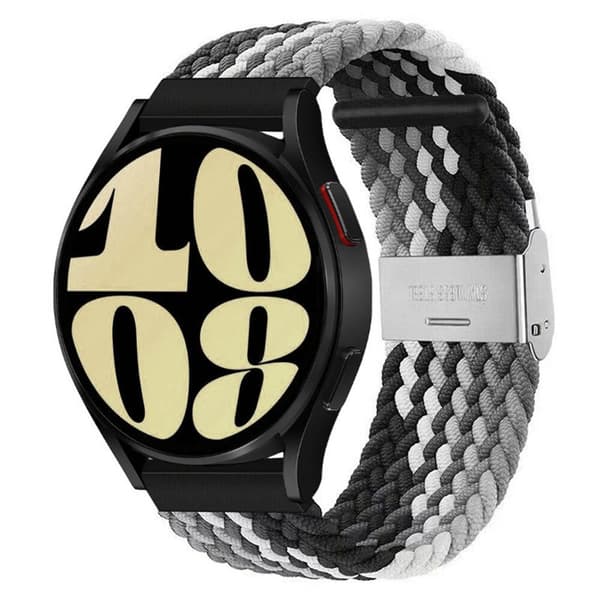Flettet Elastik Armbånd Samsung Galaxy Watch 6 (44mm) - Sorthvid