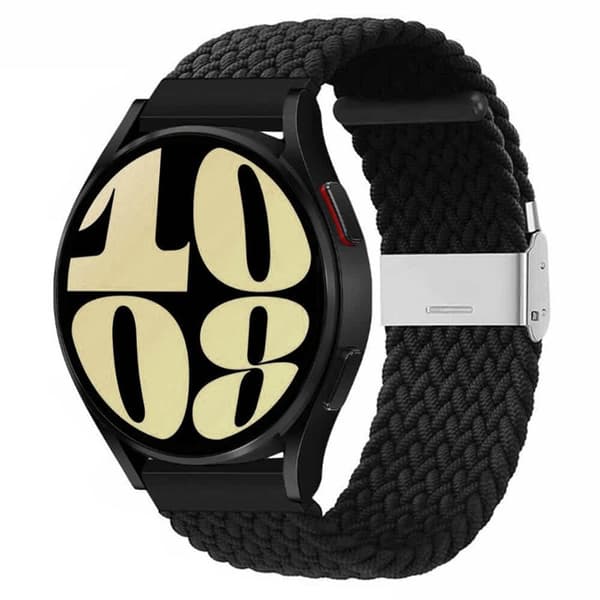 Flettet Elastik Armbånd Samsung Galaxy Watch 6 (44mm) - Sort
