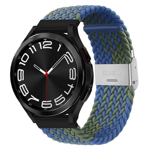 Flettet elastisk armbånd Samsung Galaxy Watch 6 Classic (43mm) - blågrønn