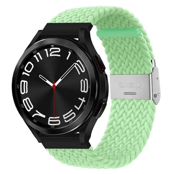Flettet elastisk armbånd Samsung Galaxy Watch 6 Classic (43mm) - pistachio