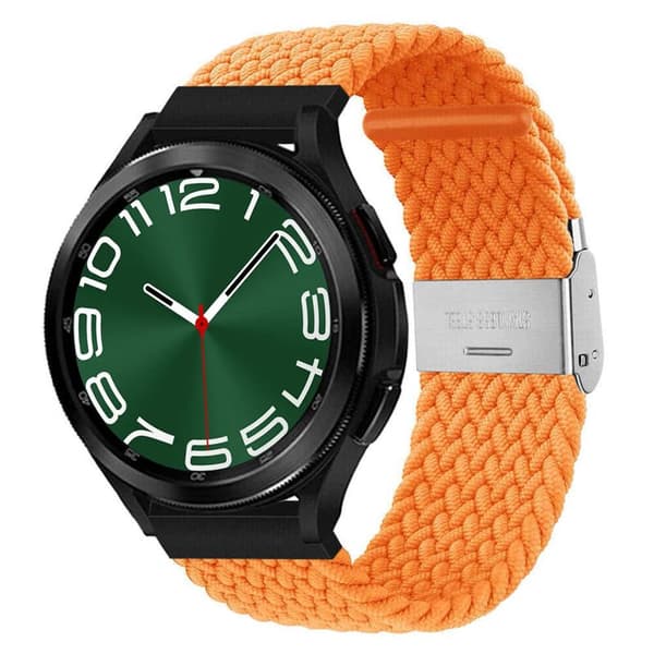 Flettet elastisk armbånd Samsung Galaxy Watch 6 Classic (47mm) - Oransje