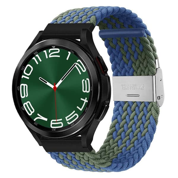 Flettet elastisk armbånd Samsung Galaxy Watch 6 Classic (47mm) - blågrønn
