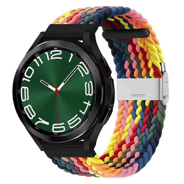 Flettet elastisk armbånd Samsung Galaxy Watch 6 Classic (47mm) - rainbow
