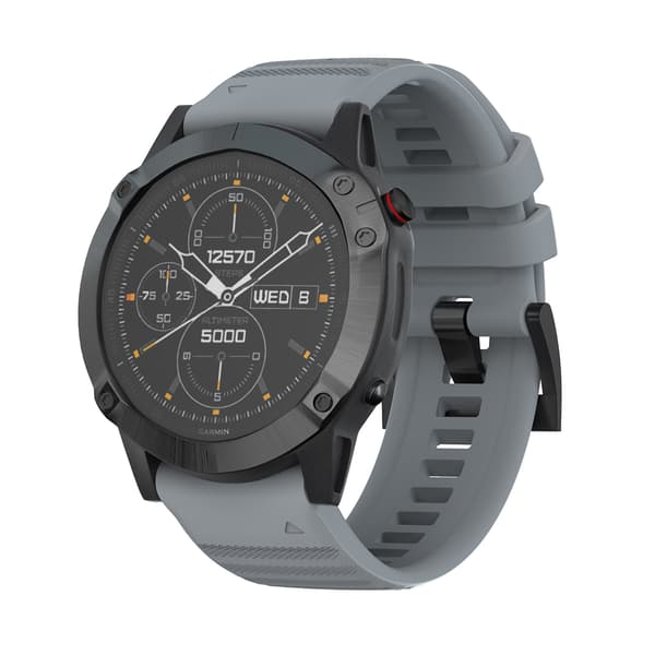 INF Silikon stålplåt Snap Watchrem för Garmin Fenix 7X 26mm