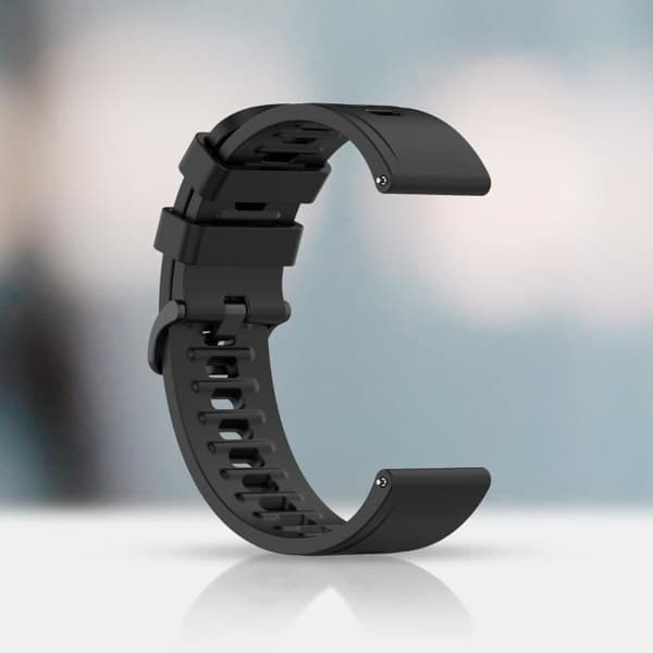 Rem för Xiaomi Watch S1 Active / Watch Color 2 - AVIZAR - Svart - Mjuk och hållbar silikon - Bredd 22 mm