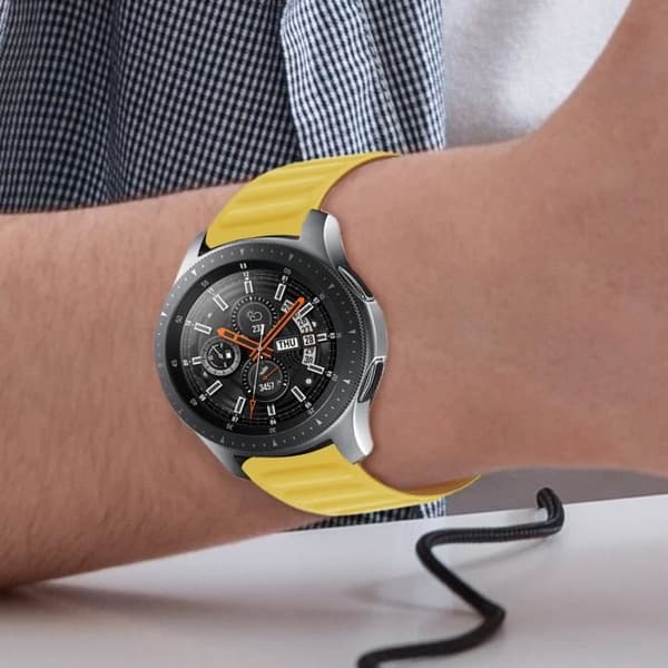 Rem för Honor Magic Watch / GS3 Mjuk Silikon Magnetic Clip Gul