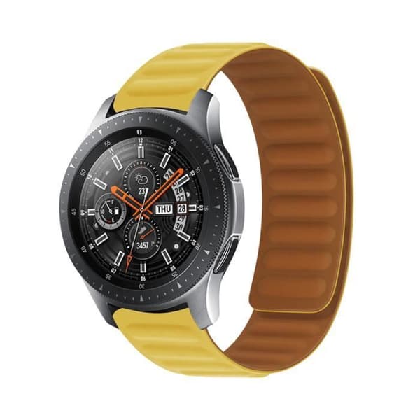 Rem för Honor Magic Watch / GS3 Mjuk Silikon Magnetic Clip Gul