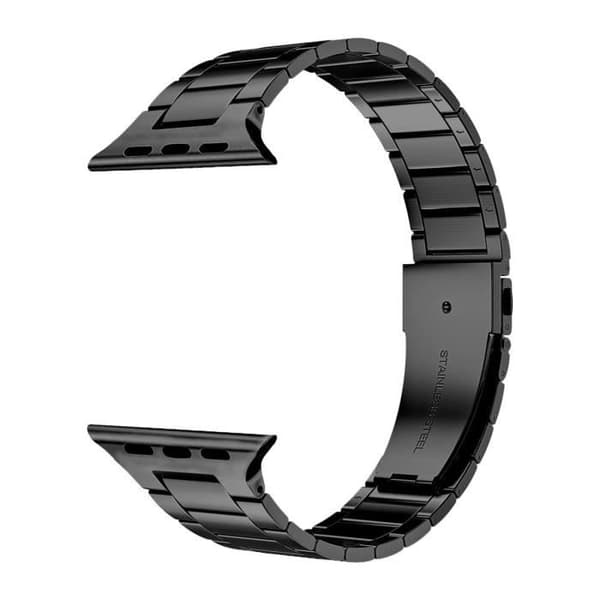 Rem för Apple Watch 41 mm / 40 mm / 38 mm svart stållänkar
