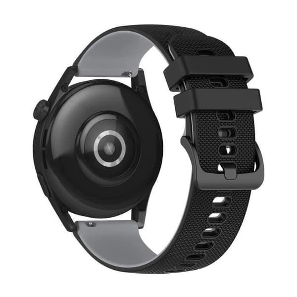 Rem för Huawei Watch GT3 46mm BiColor Textured Silikon Svart / Grå