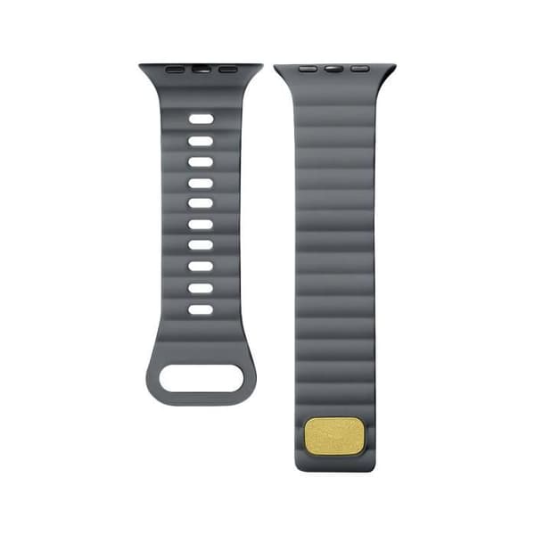 Rem för Apple Watch 41 mm / 40 mm / 38 mm flexibel och mjuk silikon mörkgrå