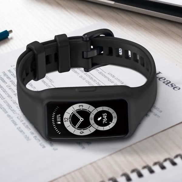 Rem för Huawei Band 7 / 6 Pro / 6 / Honor Band 6 Soft Silicone Black