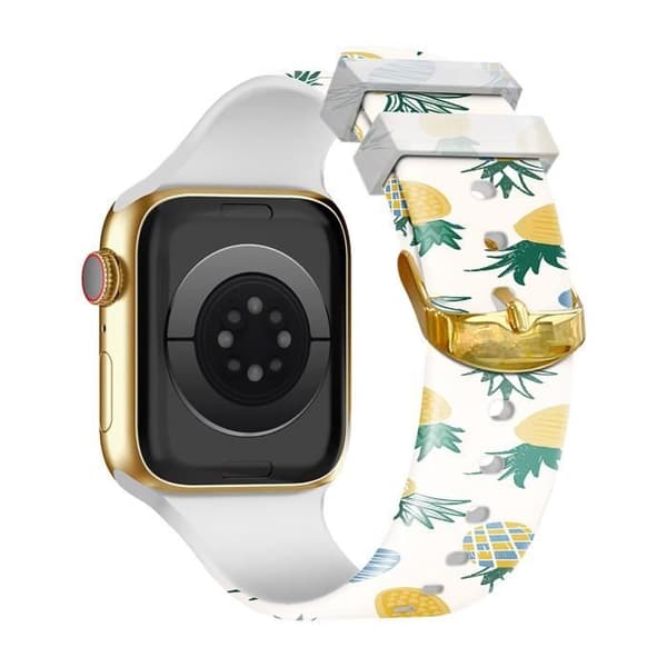 Rem för Apple Watch 41 / 40 / 38 mm silikon med ananasmönster Flerfärgad