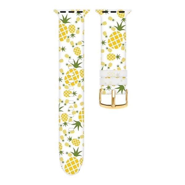 Armband till Apple Watch - AVIZAR - Gul ananas - Mjuk och skön silikon